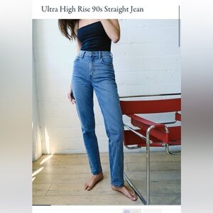 Abercrombie & Fitch Light Blue Distressed Straight Leg Jeans